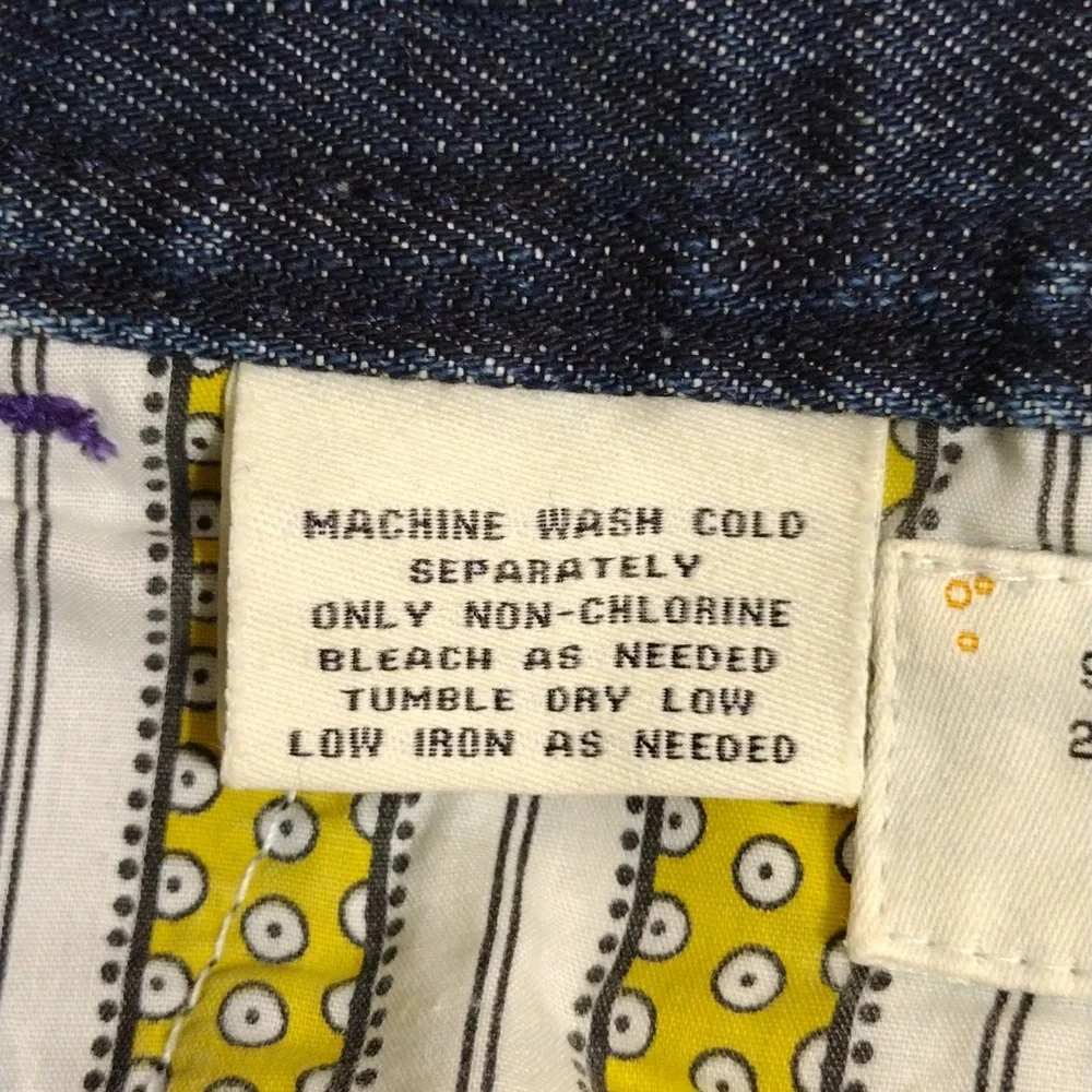 Anthropologie Bica Cheia Double Button Front Denim A-Line Skirt High Waist 0 W27